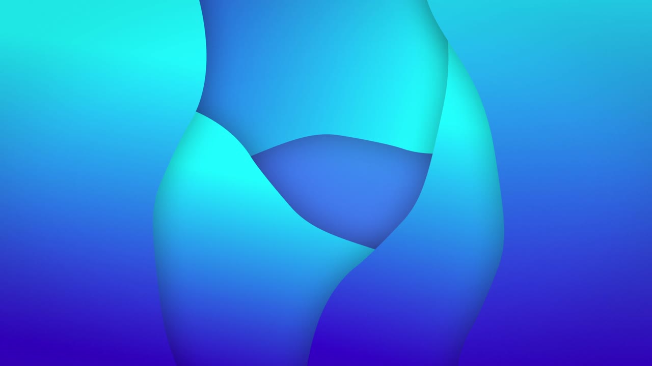 animación de líneas de gradiente azul ondulando en un bucle sin costuras