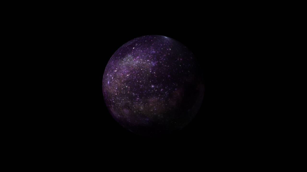 mysterious planet with black background