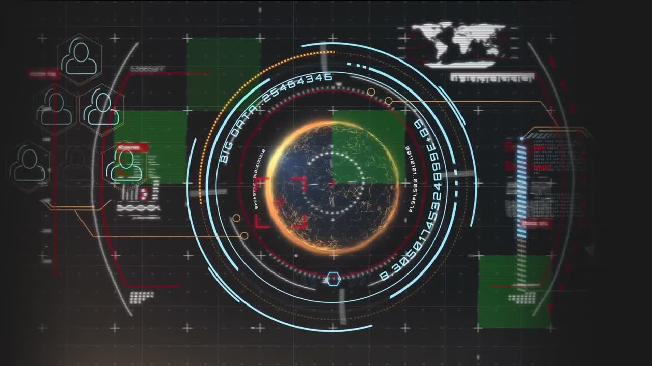 círculos que giran sobre un fondo negro