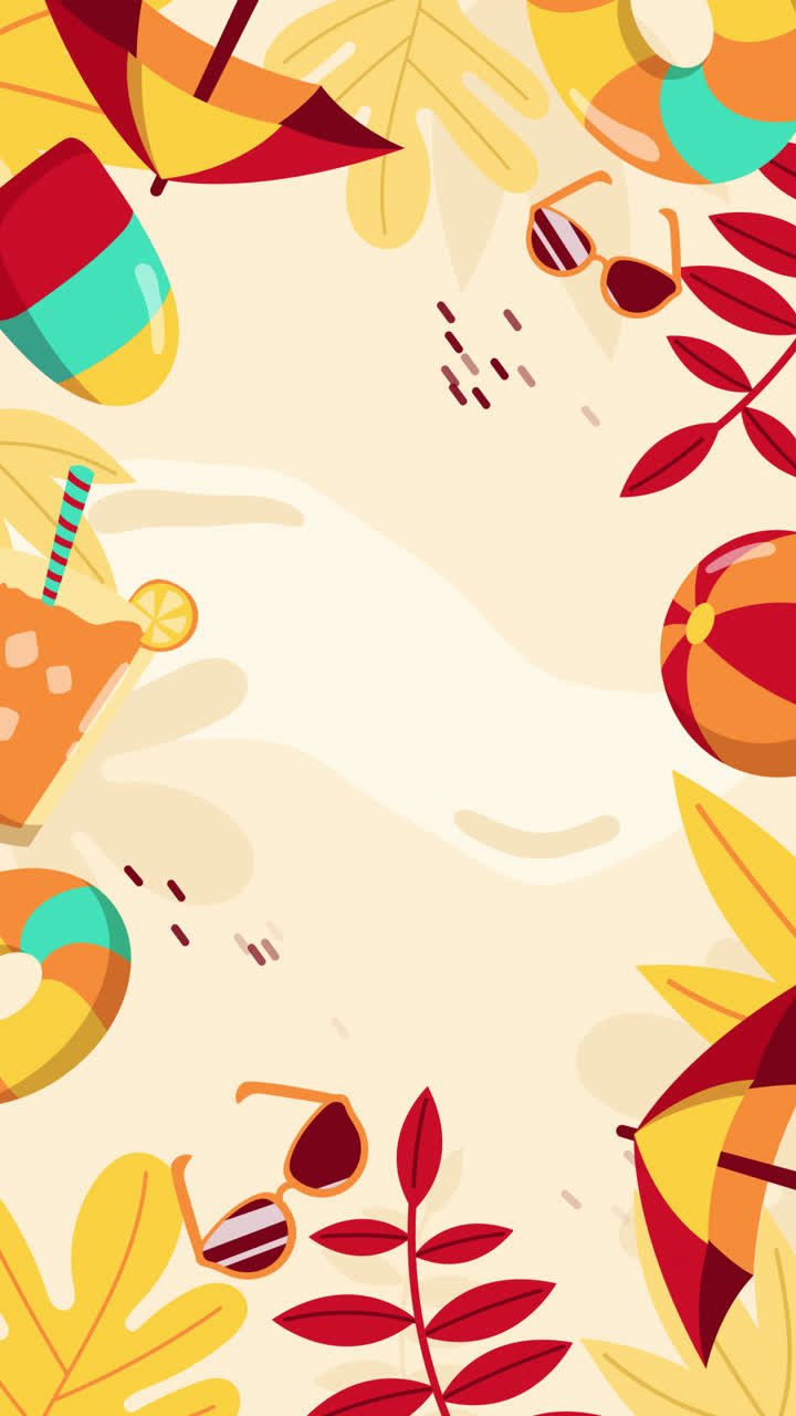 Tropical Summer Vacation Illustration Background