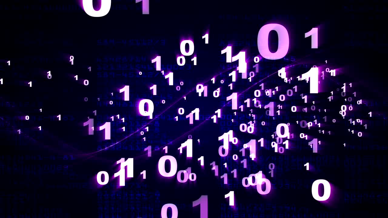 números de código binario de fondo, bucle