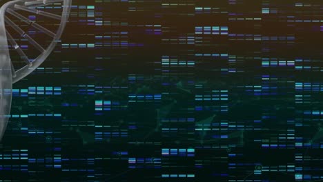 animation of dna strand over shapes