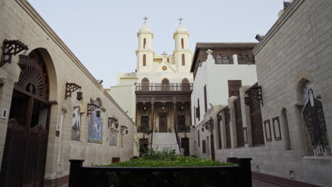 hanging church, oldest coptic christian church in cairo egypt, slow motion