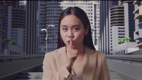 business woman in cityscape