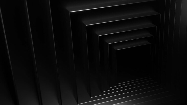 Abstract Geometric Pattern of Black Squares