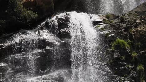 crocodile river waterfall flowing and falling over rocks at the walter sisulu national botanical gardens in roodepoort, south africa