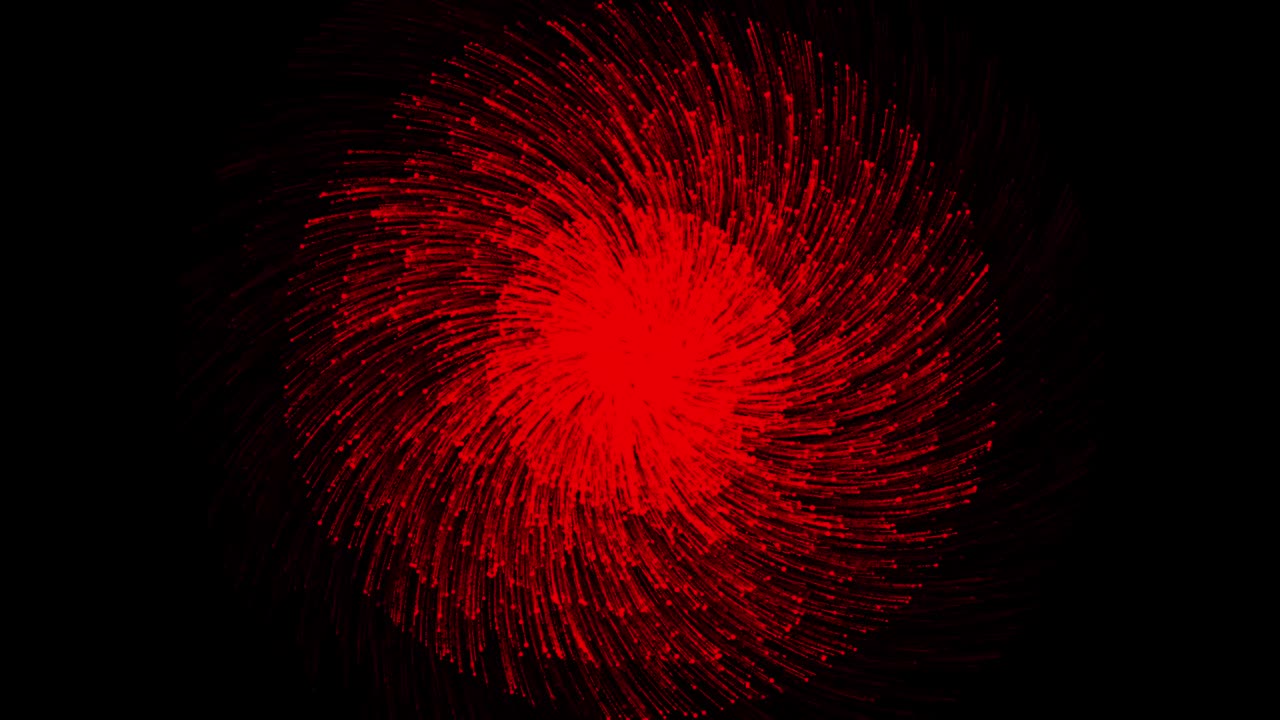 추상적인 나선형 회전은 검은색 배경 위에 반이는 은 선을 고, 원활한 루프, 애니메이션, 선과 입자의 빠른 움직임과 회전.