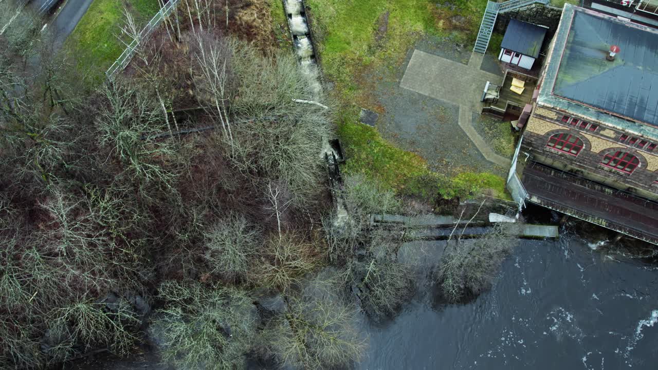 Fish ladder at power station in Sweden, showcasing conservation efforts