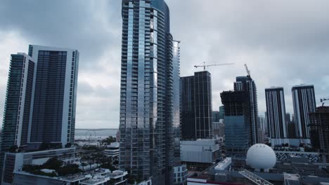 miami south downtown on a rainy weather