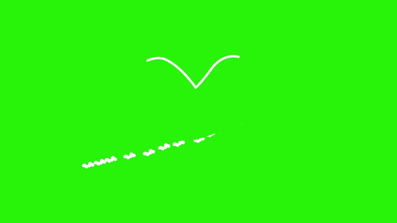 녹색 화면에 짧은 선과 모양 애니메이션 효과 요소 크로마 키