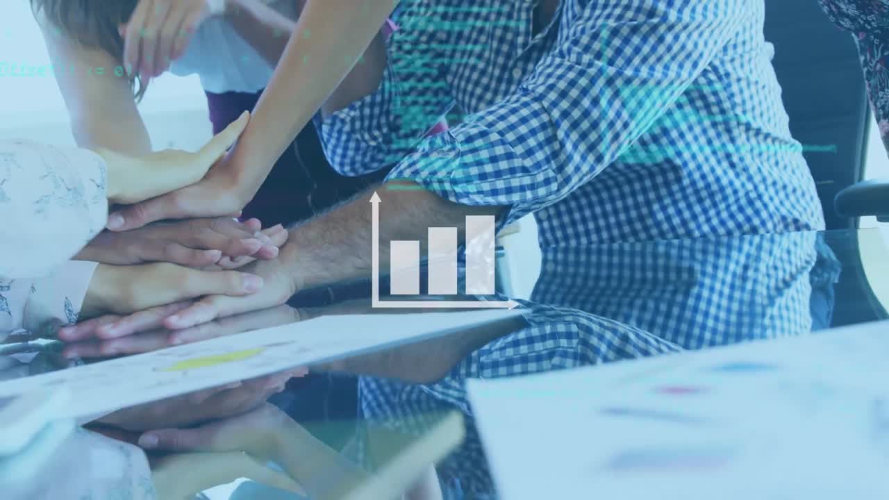 다양한 사업가들에 대한 그래프 및 데이터 처리의 애니메이션