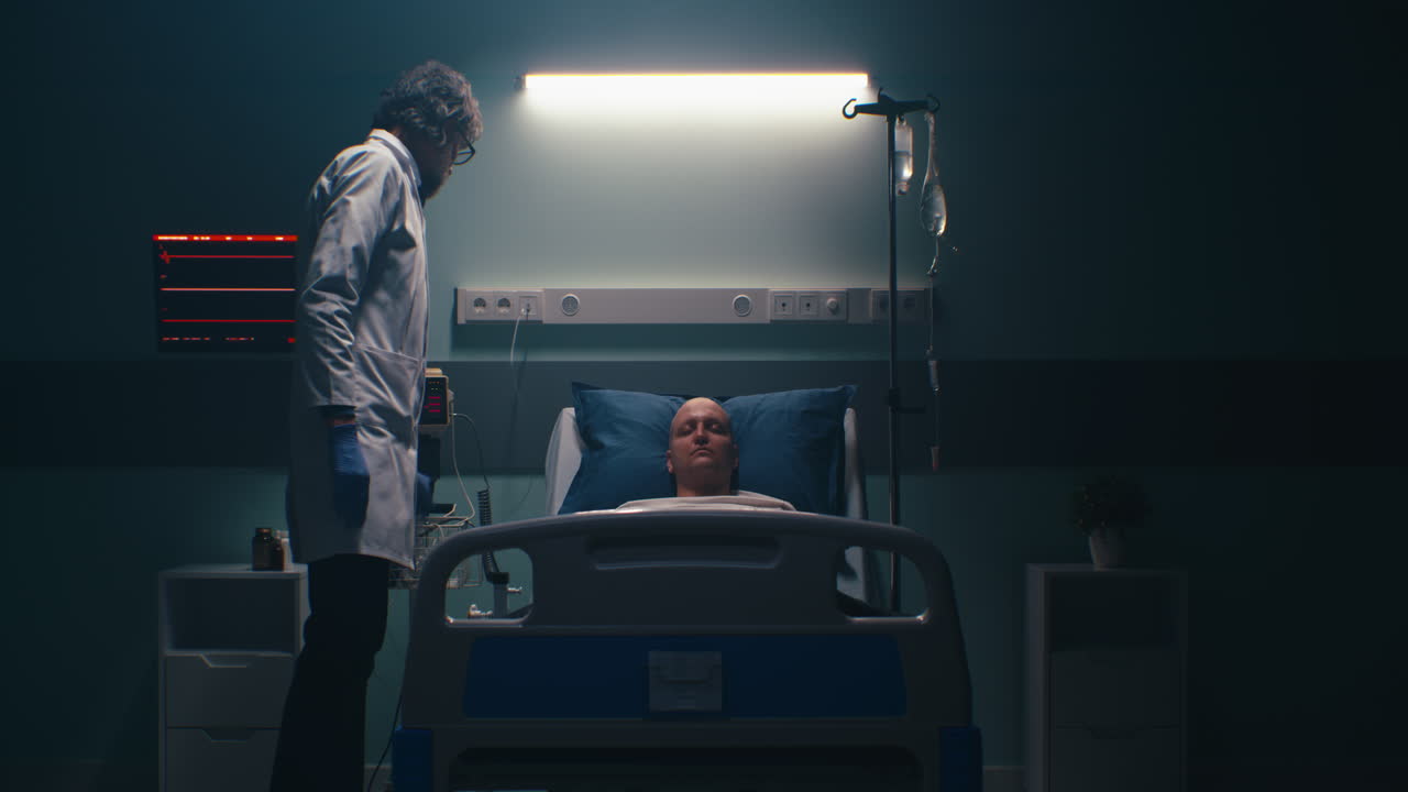 Hospital Patient and Doctor in a Medical Setting