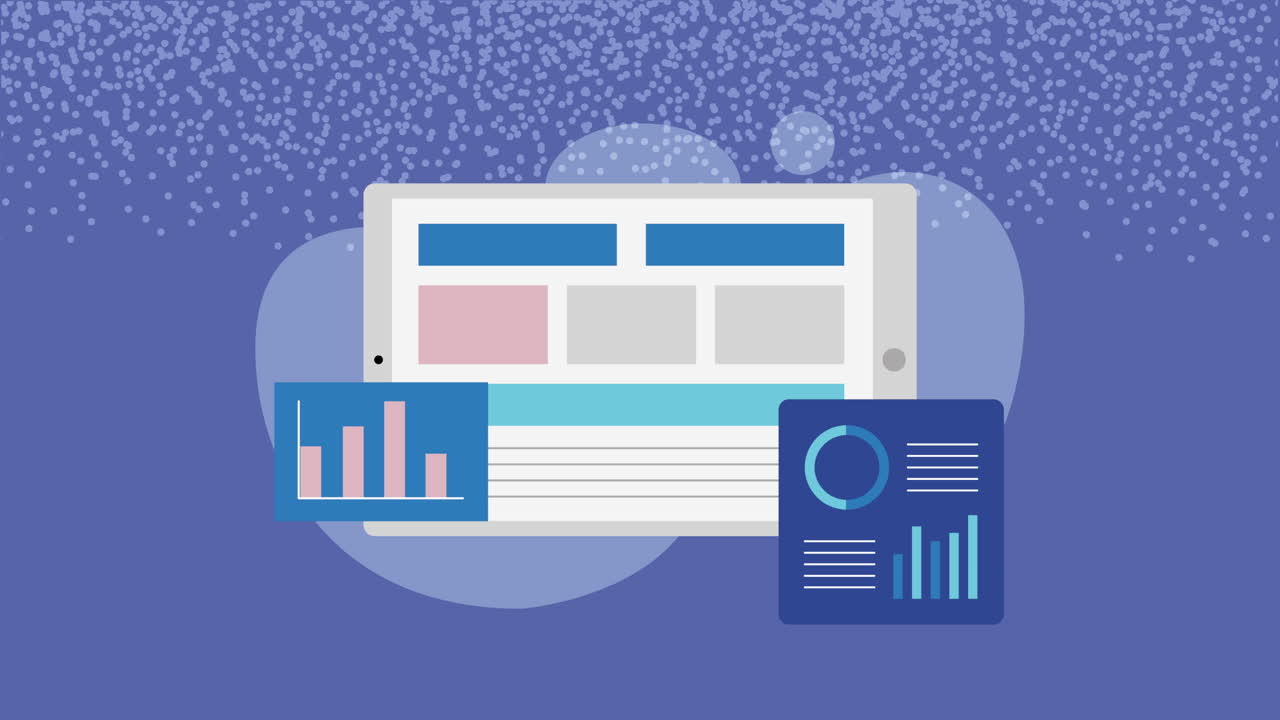 tableta con análisis de datos e informes