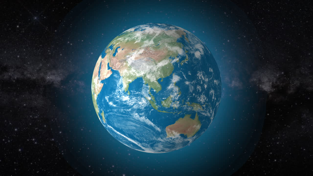 보디아의 현실적인 지구가 회전하고 그림을 찍는 영상 배경 4k 영상