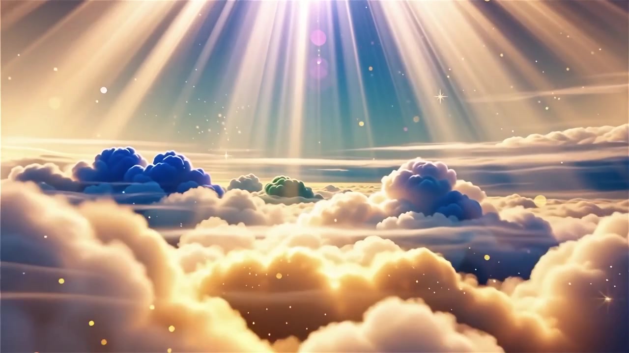 Christian Heavenly Light Worship Background
