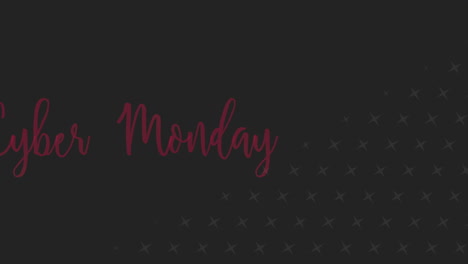 modern cyber monday text on black gradient