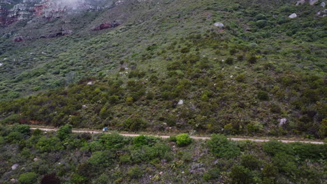mountain trail with a person