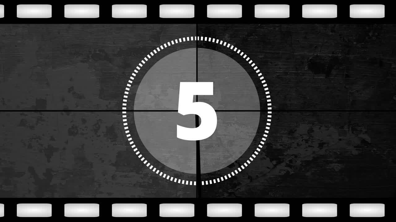 Klassieke Zwart-wit Film Afteltimer van Tien naar Nul