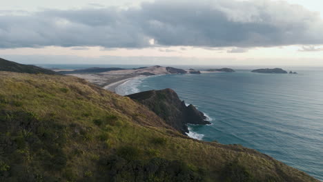 cape reinga landscape with hikers