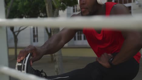man exercising in an urban setting