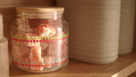 jar of candied fruit
