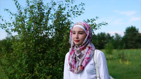 young woman in hijab