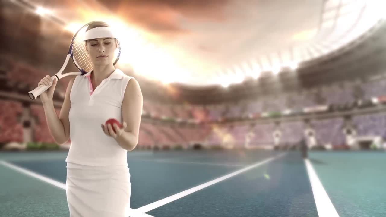 테니스 선수 가 공 을 던지고 잡는 것