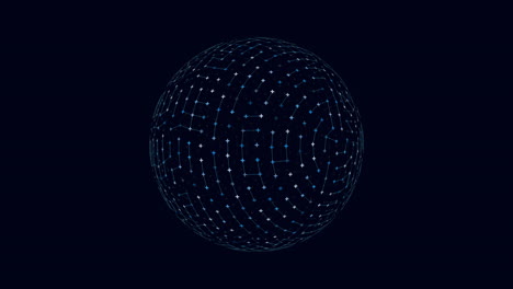 glittering sphere of dots in a dark canvas