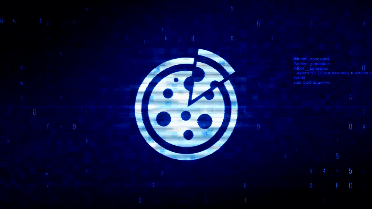 pizza  Symbol Digital Pixel Noise Error Animation.
