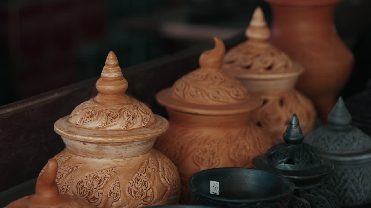 Assorted Decorative Clay Pots