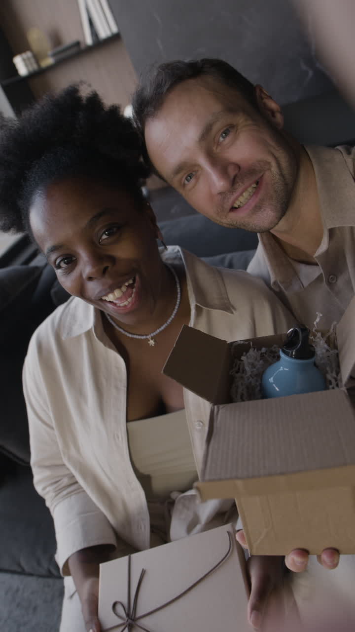 Couple Unboxing a Gift Together