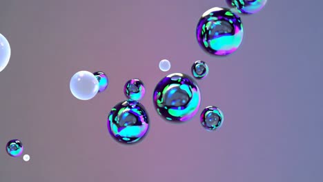 추상적인 iridescent 거품