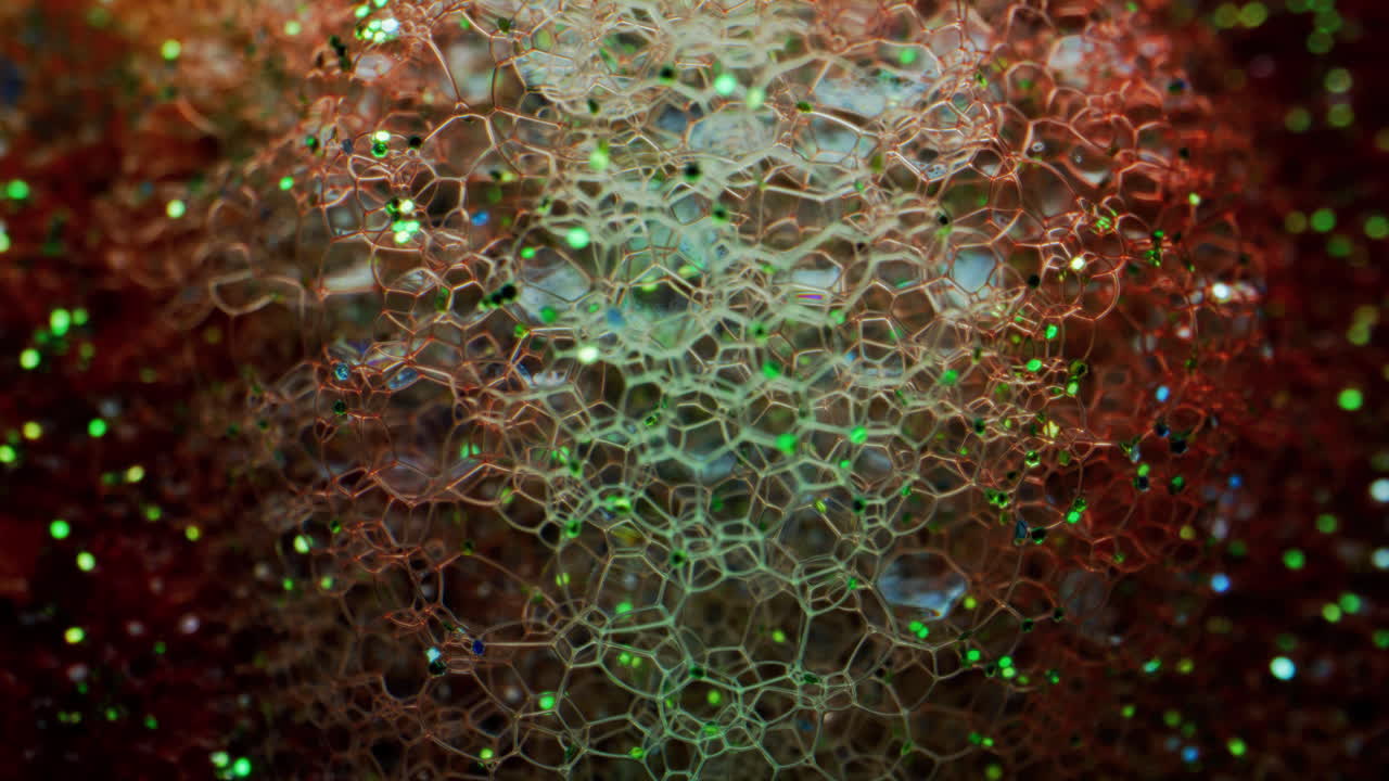 Abstract Soap Bubble Texture with Glitter