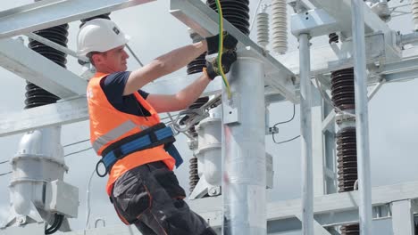 construction of a transformer substation