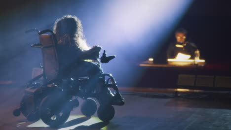 disabled musician performing on stage