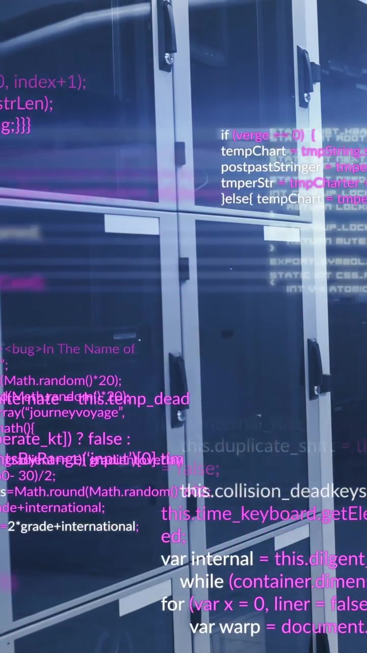 Animation of data processing against computer server room