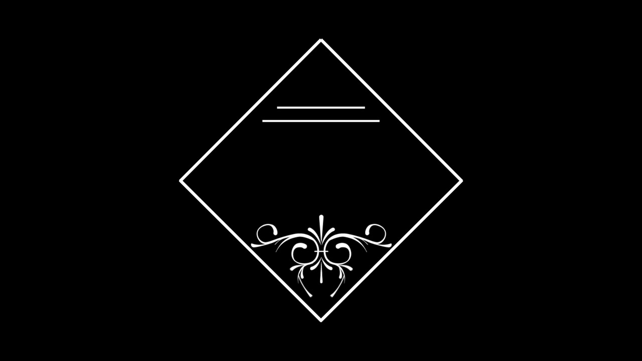 Animated Diamond Frame with Decorative Flourish Elements