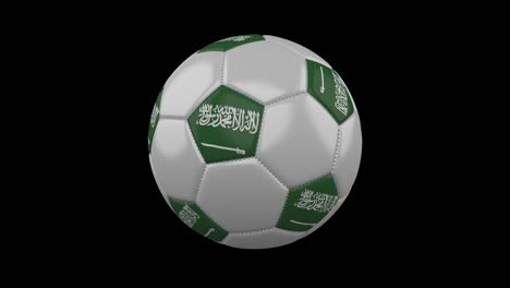 soccer ball with flag saudi arabia, alpha loop