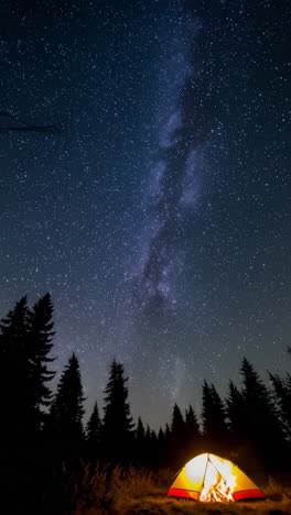 camping under the milky way