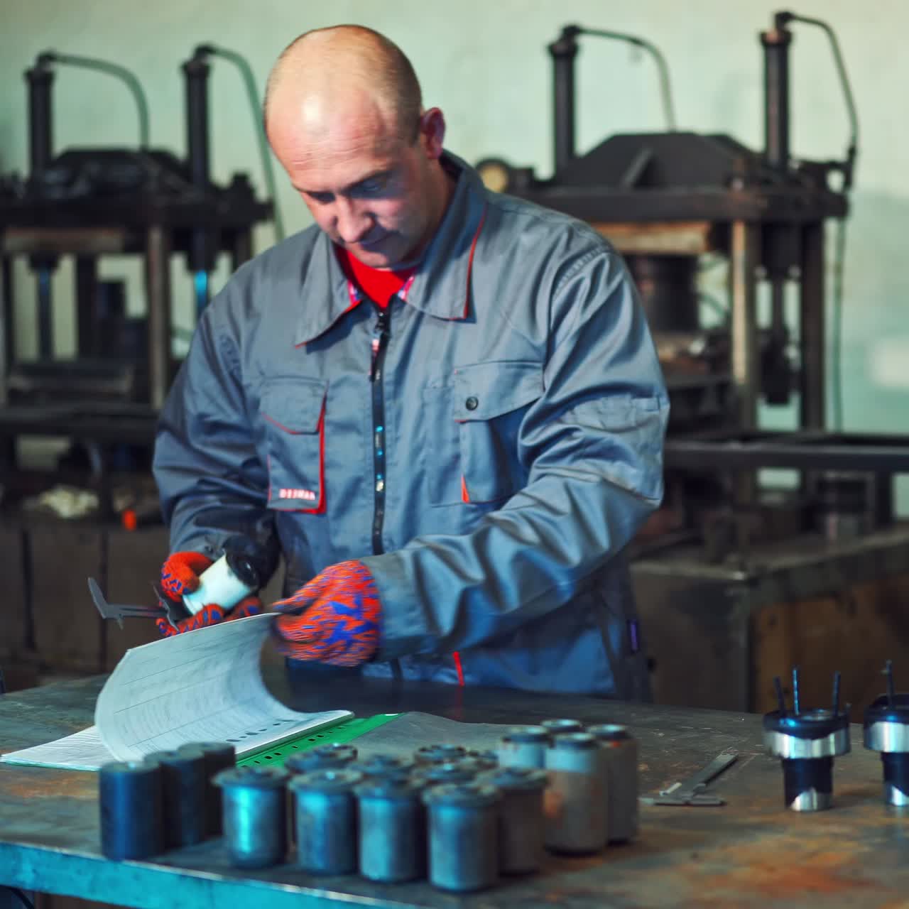 Engineer In Factory Checks Component Quality