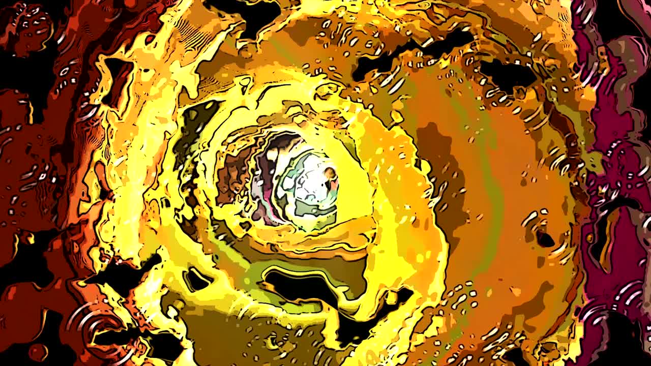 추상적인 미래의 애니메이션 만화 터널