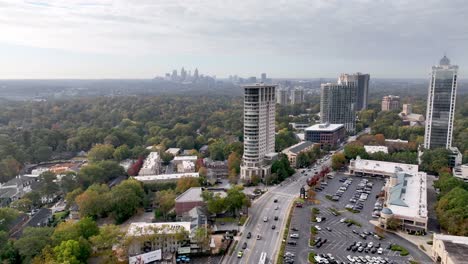 buckhead georgia high shot over skyline aerial