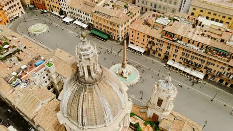 aerial view of rome's piazza and basilica underlining political european past