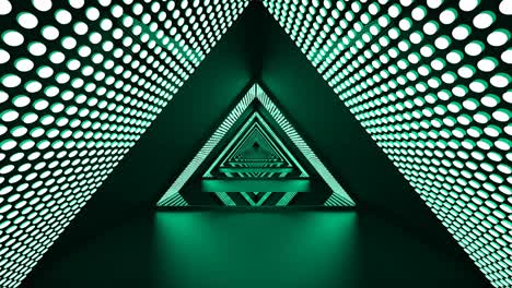 bucle triángulo turquesa túnel de fondo artístico futurista