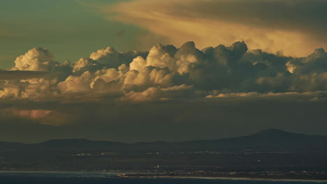 lapso de tiempo de nubes de ciudad del cabo