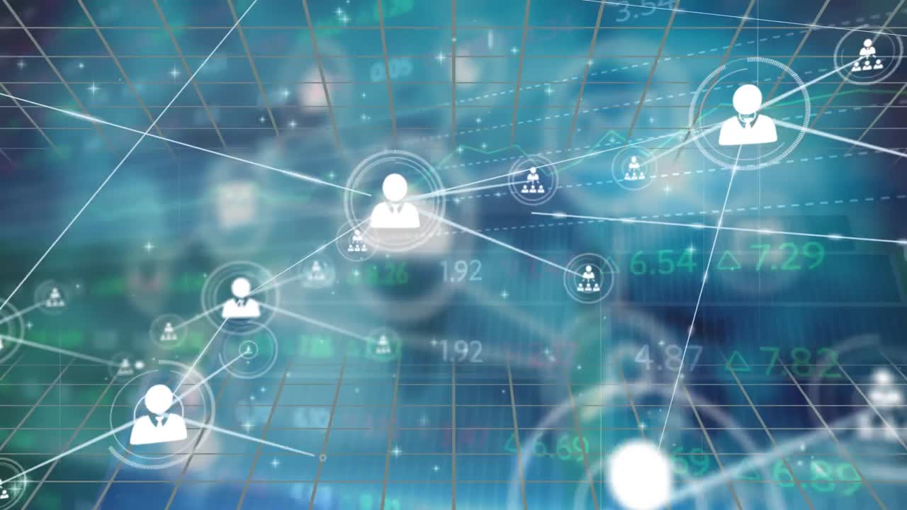 데이터 프로세싱을 통한 연결 네트워크의 애니메이션