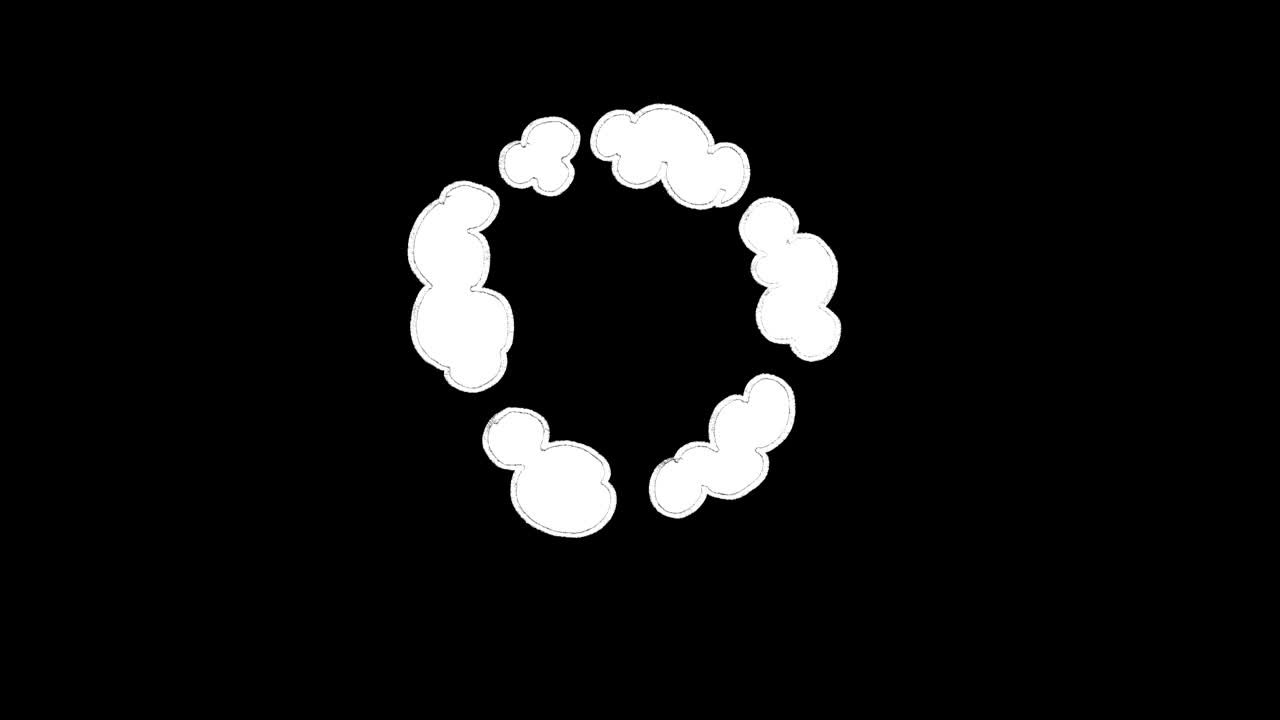 animación de la explosión de estilo cómic. explosión del dibujos animados con el canal alfa