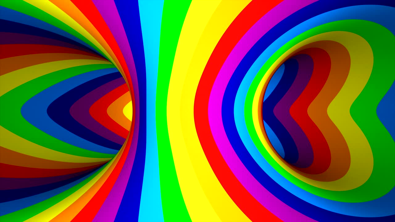 agujero de toro rayado de color. ilustración 3d