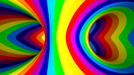 agujero de toro rayado de color. ilustración 3d