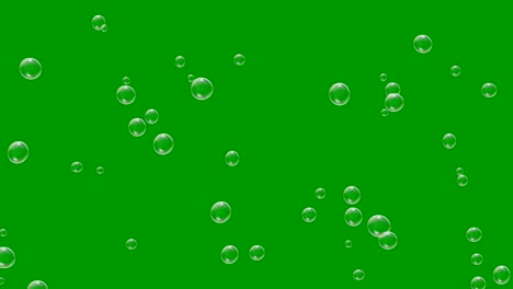 flying soap bubbles motion graphics with green screen background